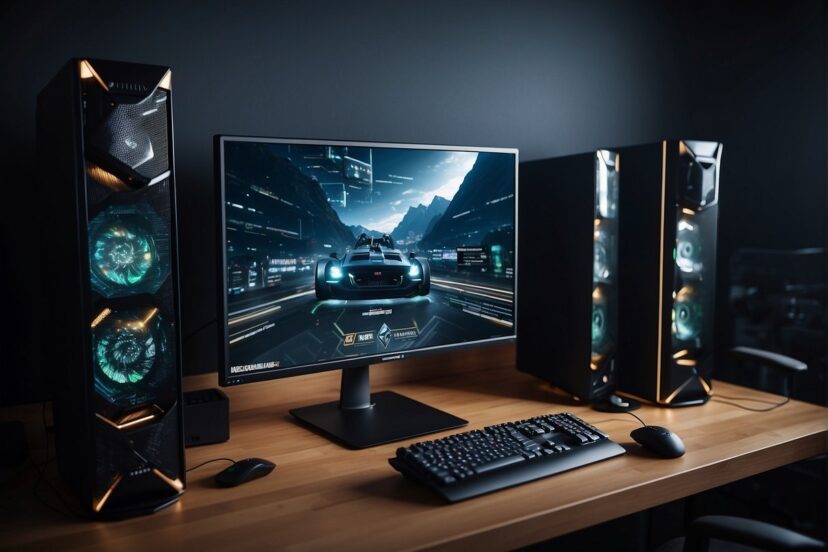 gaming pc with monitor