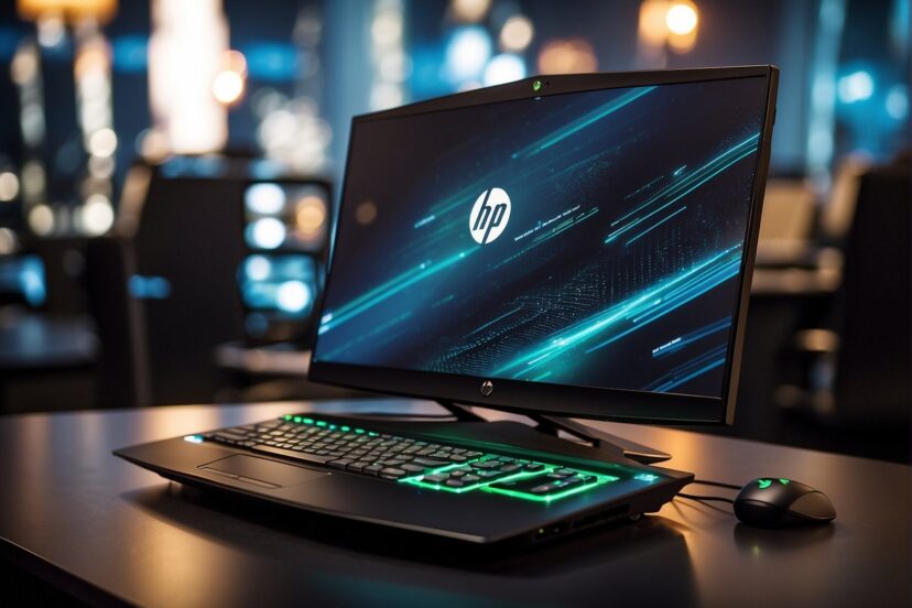 HP gaming pc on a desk