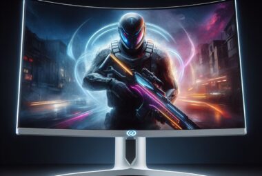 white gaming monitor