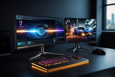 gaming pc and monitor