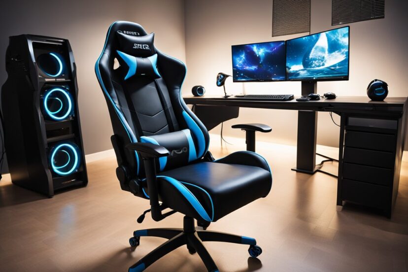 blue gaming chair