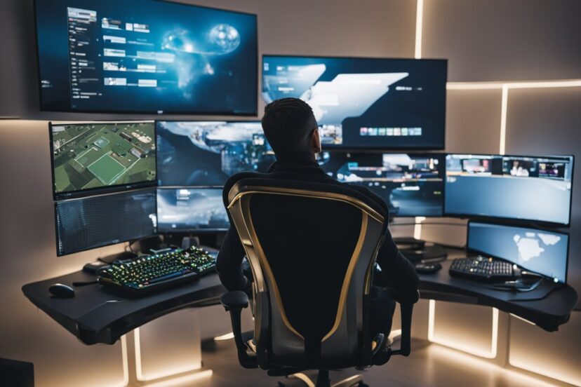 person in gaming chair